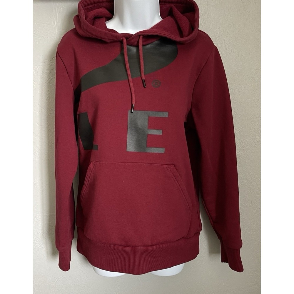 Oakley Hoodie Pullover Big Logo Graphic Burgundy Mens Size Medium‎ Dark Wash